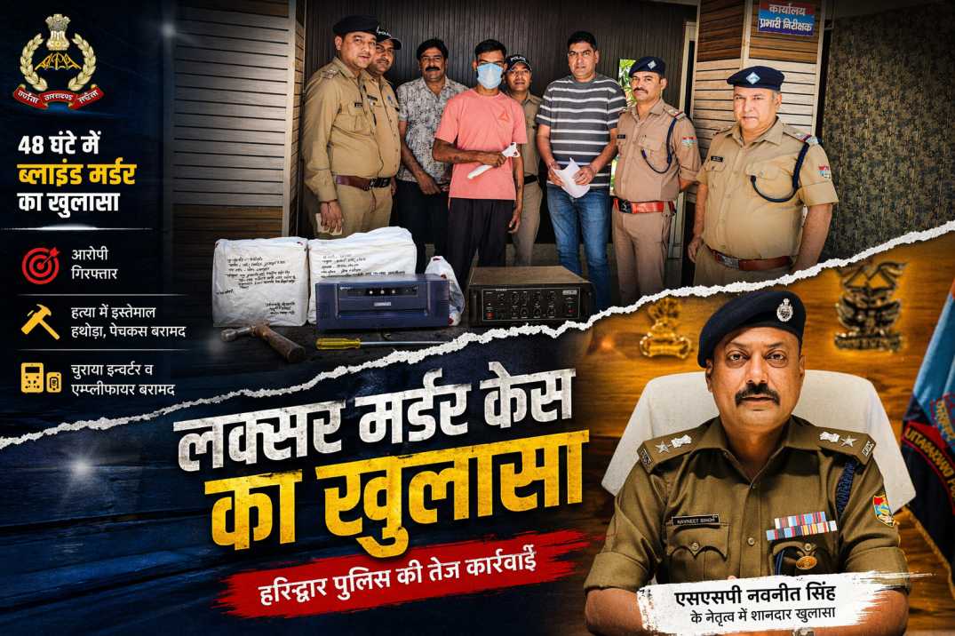 ब्लाइंड मर्डर का खुलासा: मंदिर सेवादार की हत्या करने वाला आरोपी गिरफ्तार, चोरी का सामान बरामद, 48 घंटे में खुली वारदात की परतें