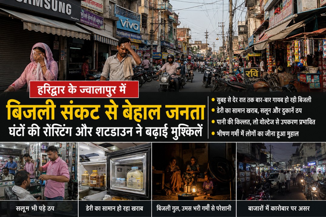भीषण गर्मी में बिजली संकट से बेहाल ज्वालापुर, घंटों की रोस्टिंग और शटडाउन ने बढ़ाई लोगों की मुश्किलें