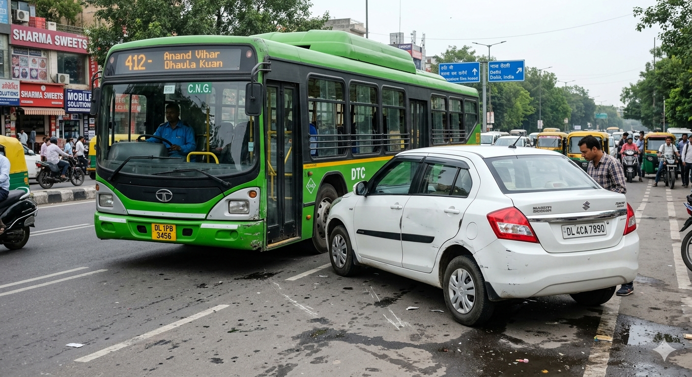 हाइवे पर टूरिस्ट बस और कार की टक्कर के बाद बवाल, बस चालक व यात्रियों ने की मारपीट