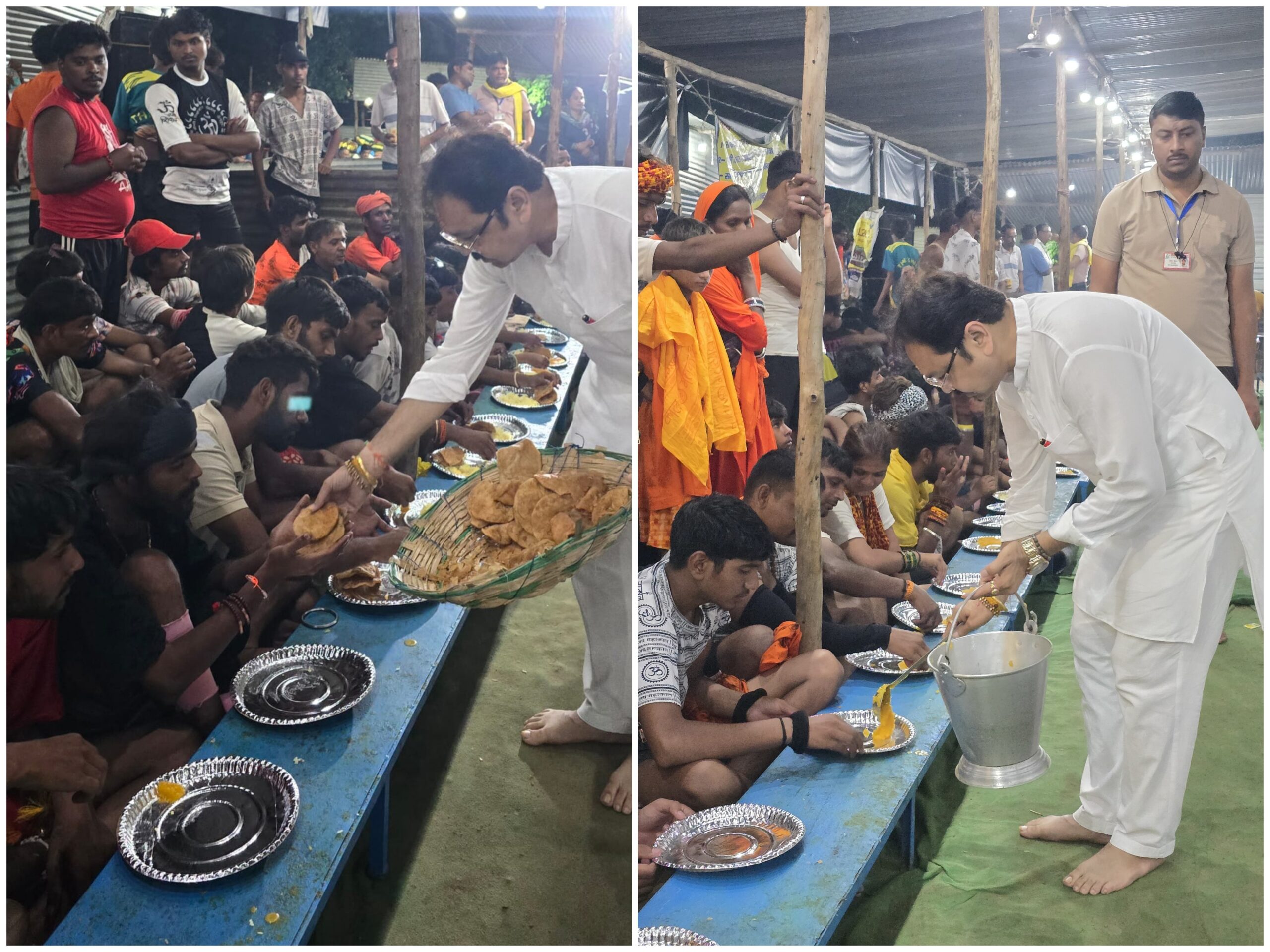 कांवड़ सेवा शिविर में डॉ. विशाल गर्ग ने शिवभक्तों को कराया भोजन प्रसाद वितरण