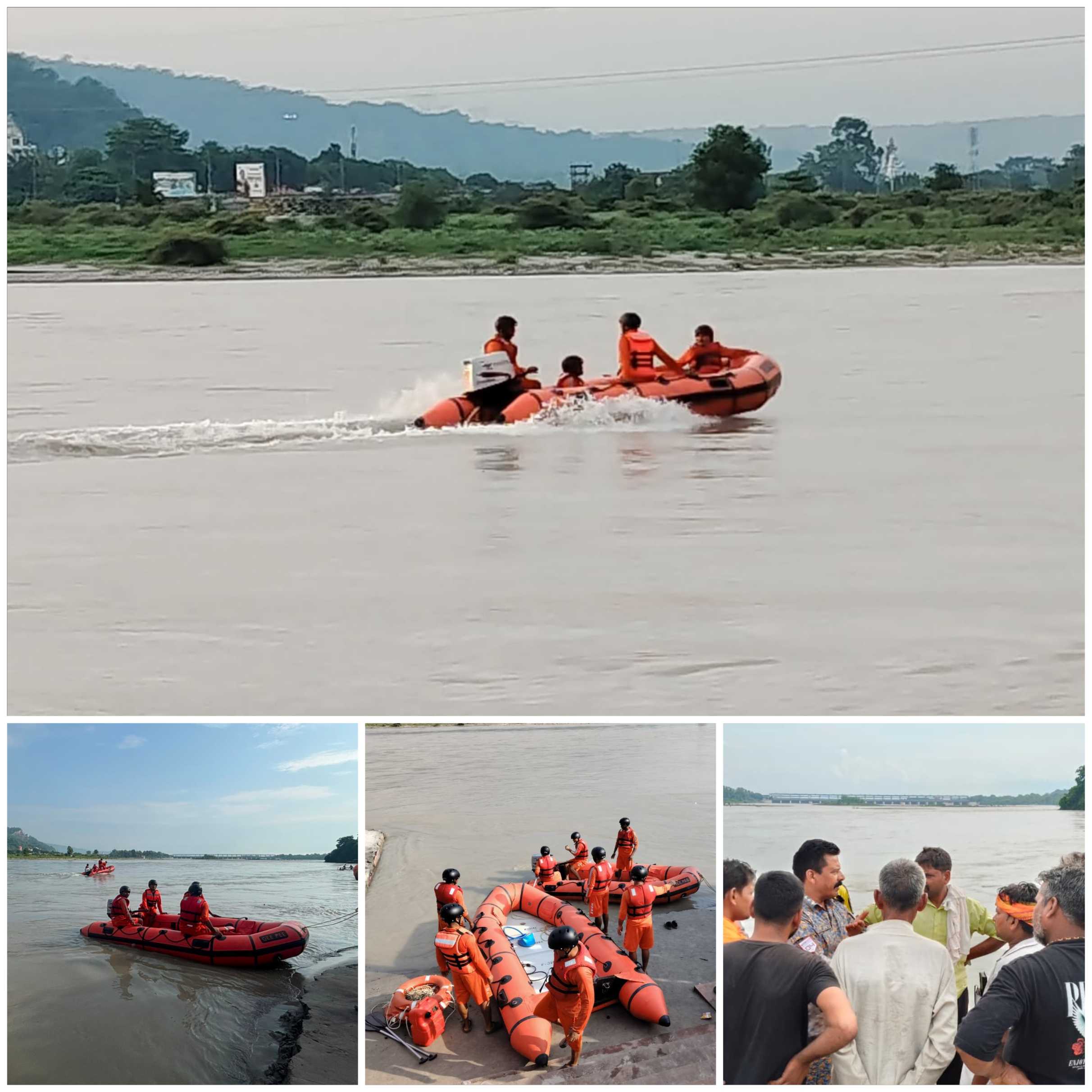 गंगा में डूबे दो युवकों की तलाश में NDRF का सघन सर्च ऑपरेशन